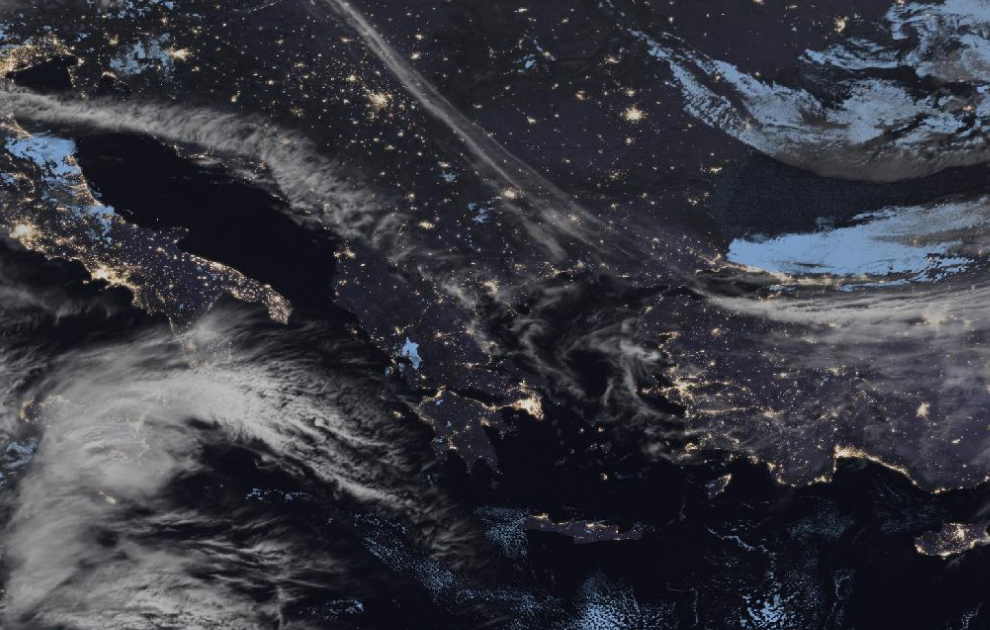 Τελευταία δορυφορική εικόνα νεφοκάλυψης