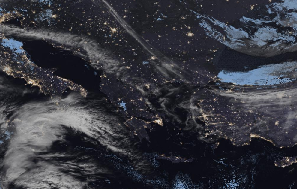 Τελευταία δορυφορική εικόνα νεφοκάλυψης