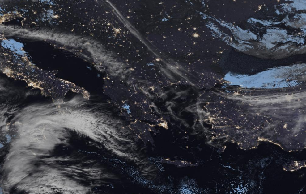 Τελευταία δορυφορική εικόνα νεφοκάλυψης