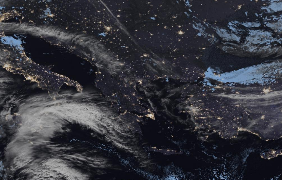 Τελευταία δορυφορική εικόνα νεφοκάλυψης