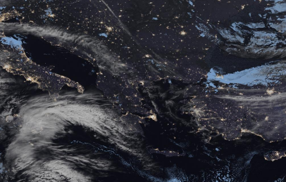 Τελευταία δορυφορική εικόνα νεφοκάλυψης