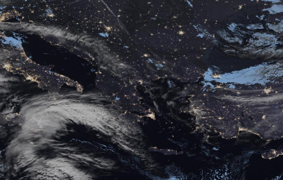 Τελευταία δορυφορική εικόνα νεφοκάλυψης