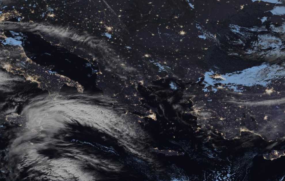 Τελευταία δορυφορική εικόνα νεφοκάλυψης