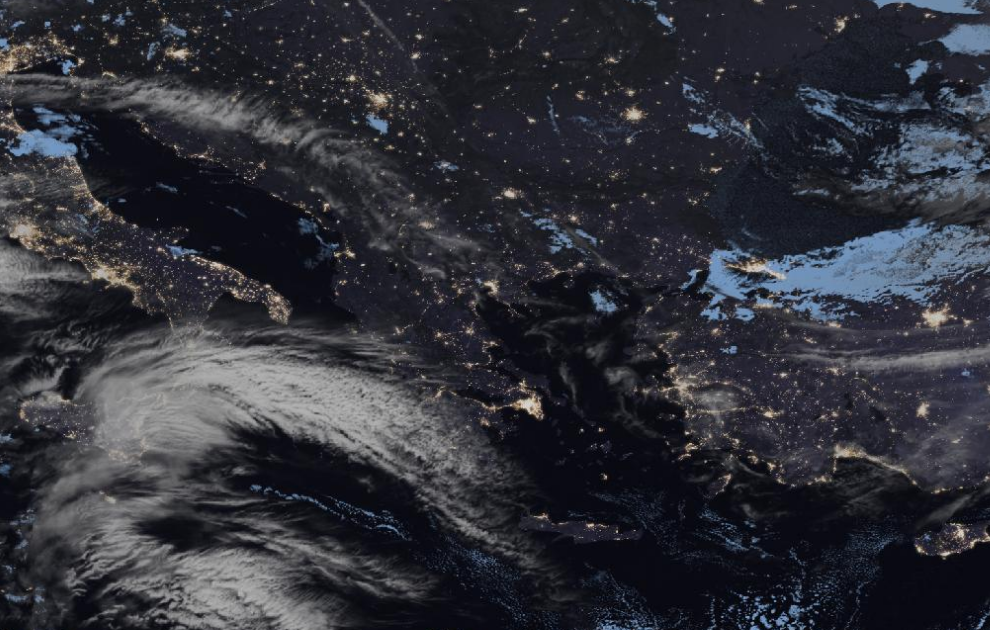 Τελευταία δορυφορική εικόνα νεφοκάλυψης