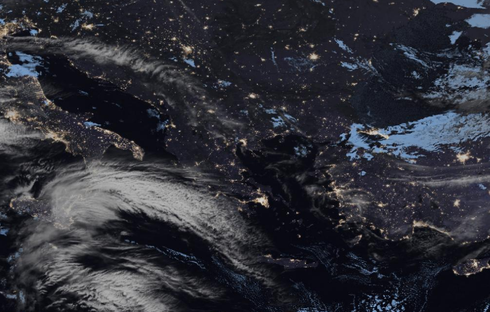 Τελευταία δορυφορική εικόνα νεφοκάλυψης