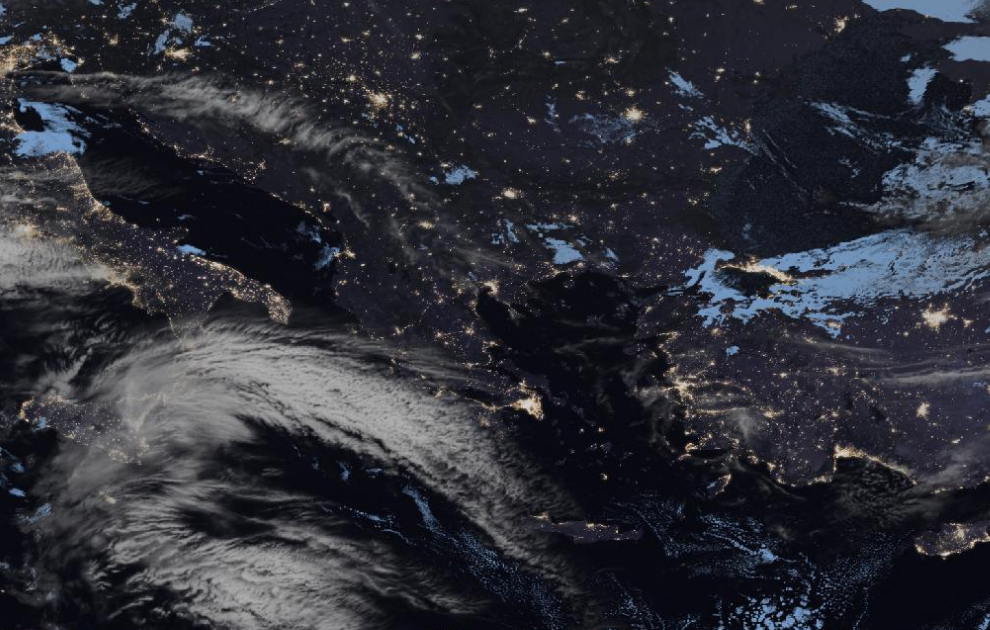 Τελευταία δορυφορική εικόνα νεφοκάλυψης