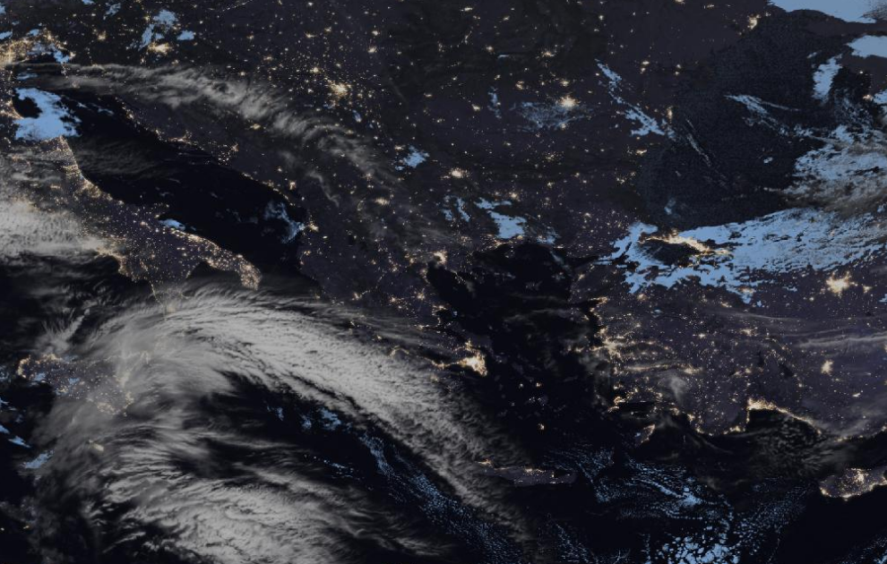 Τελευταία δορυφορική εικόνα νεφοκάλυψης