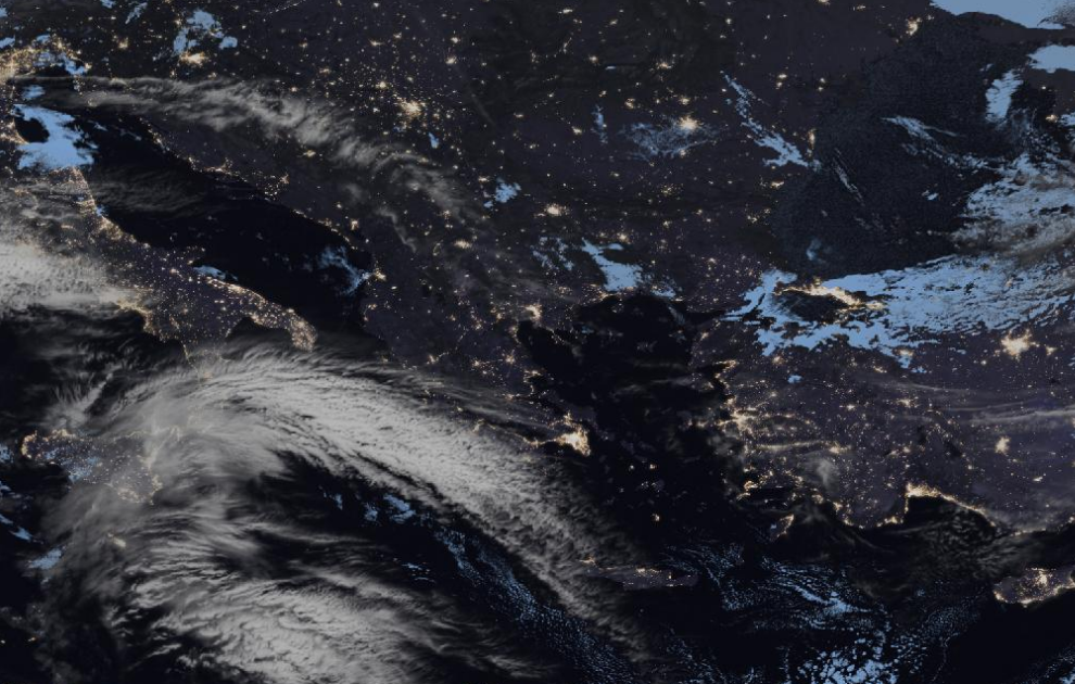 Τελευταία δορυφορική εικόνα νεφοκάλυψης