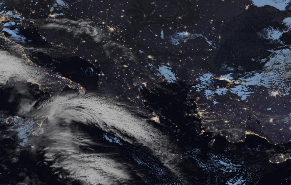 Τελευταία δορυφορική εικόνα νεφοκάλυψης