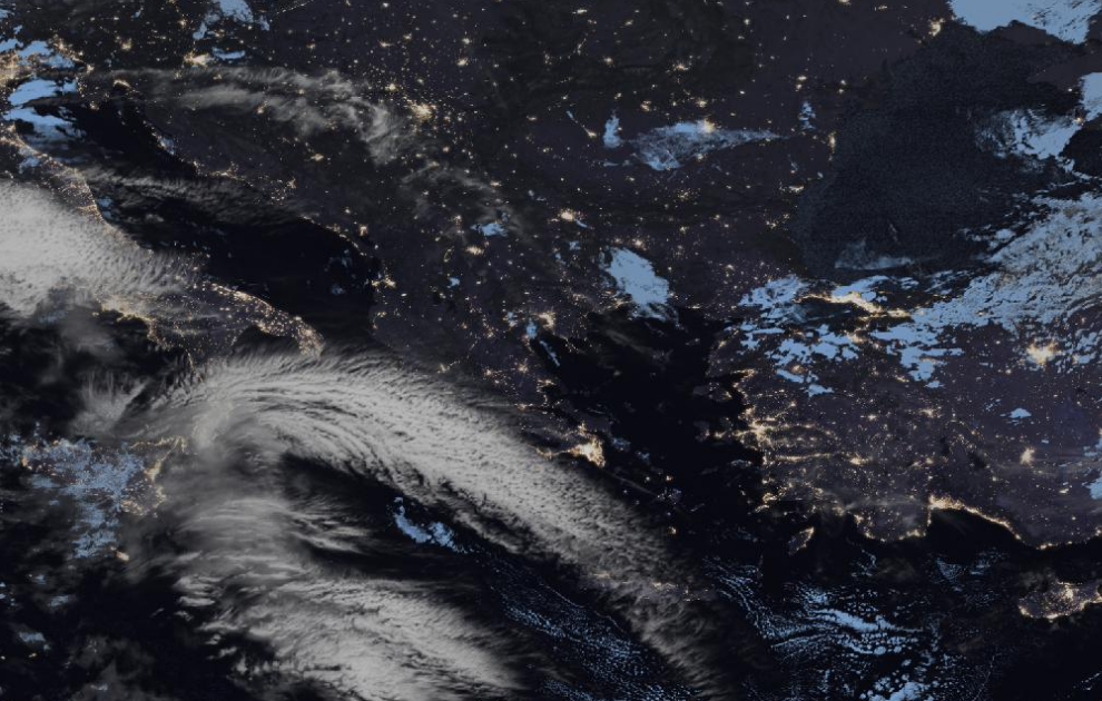 Τελευταία δορυφορική εικόνα νεφοκάλυψης