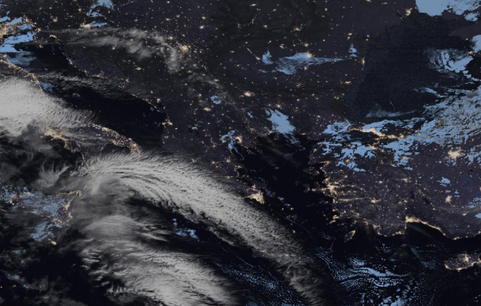 Τελευταία δορυφορική εικόνα νεφοκάλυψης