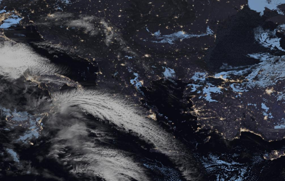 Τελευταία δορυφορική εικόνα νεφοκάλυψης