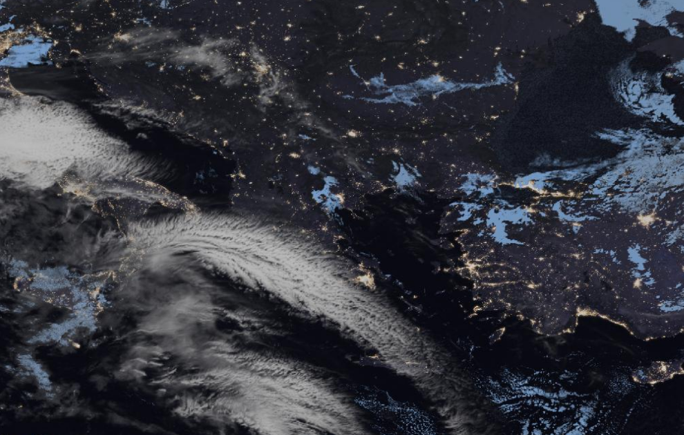 Τελευταία δορυφορική εικόνα νεφοκάλυψης