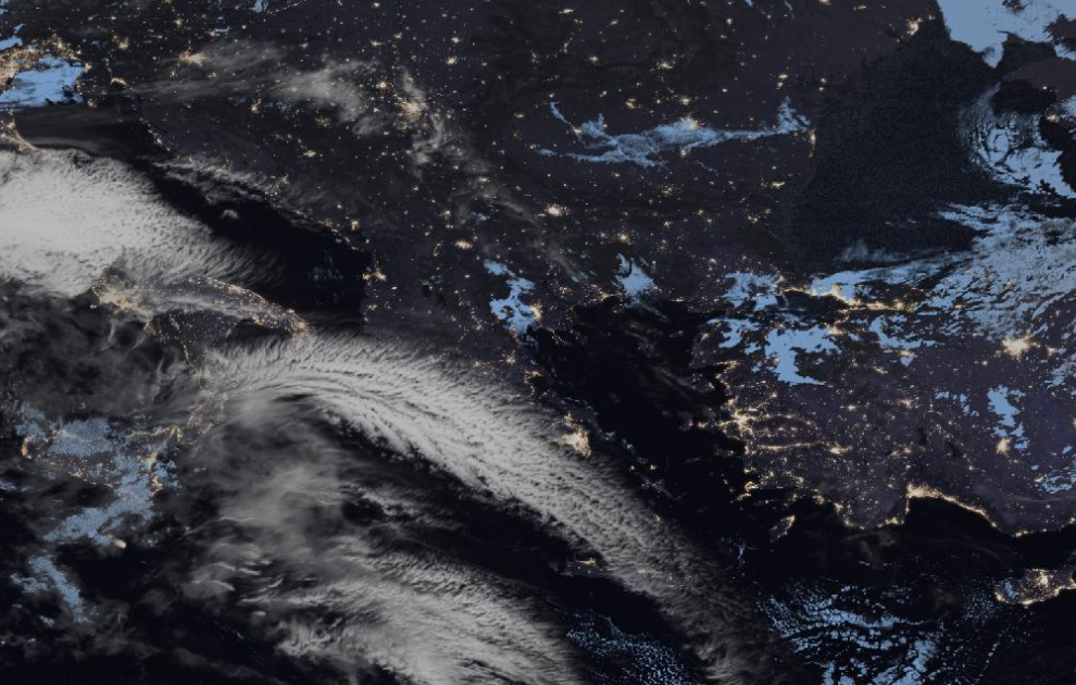 Τελευταία δορυφορική εικόνα νεφοκάλυψης