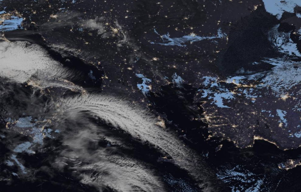 Τελευταία δορυφορική εικόνα νεφοκάλυψης