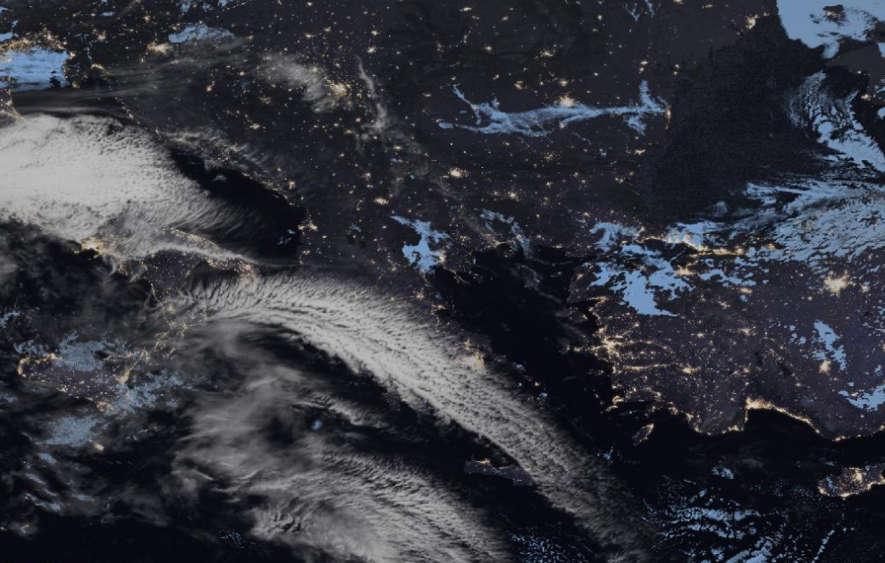 Τελευταία δορυφορική εικόνα νεφοκάλυψης