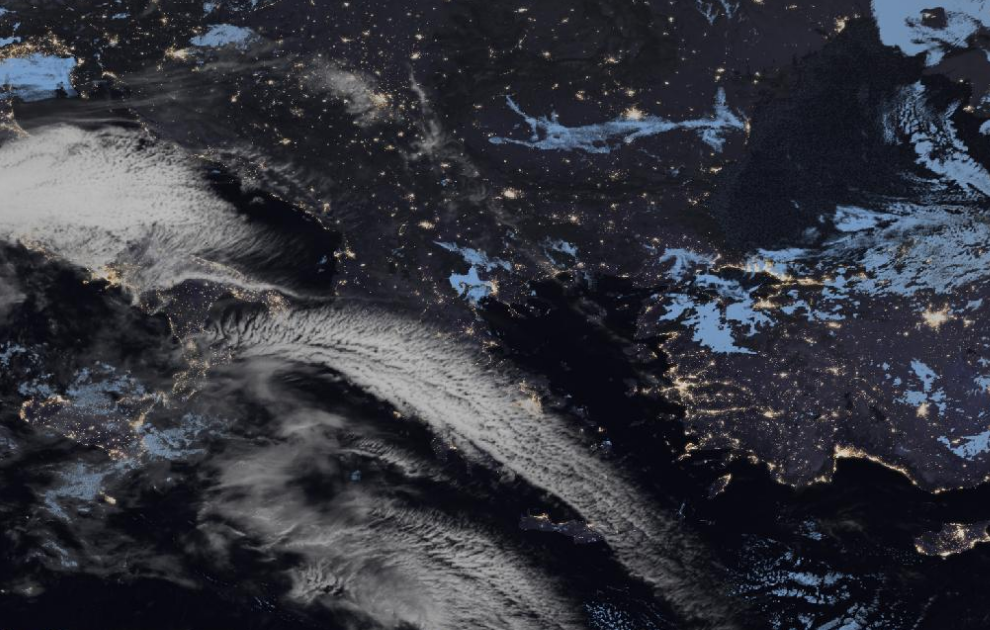 Τελευταία δορυφορική εικόνα νεφοκάλυψης