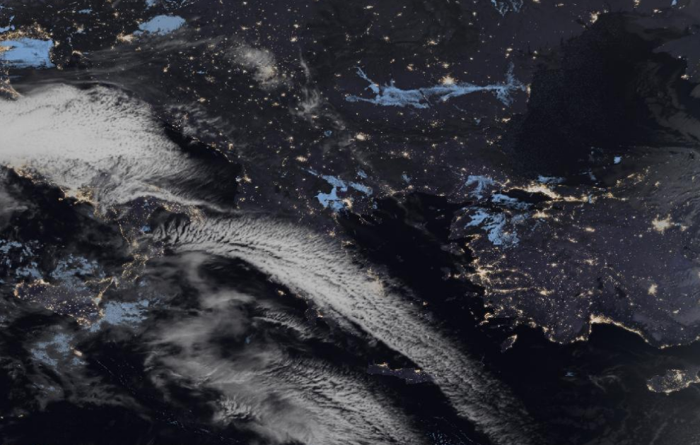 Τελευταία δορυφορική εικόνα νεφοκάλυψης