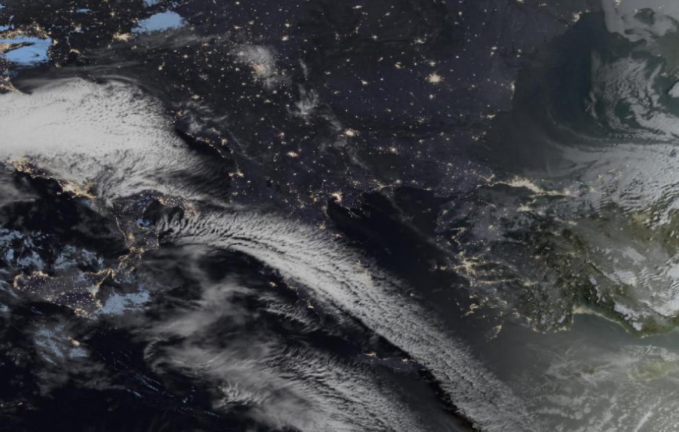 Τελευταία δορυφορική εικόνα νεφοκάλυψης