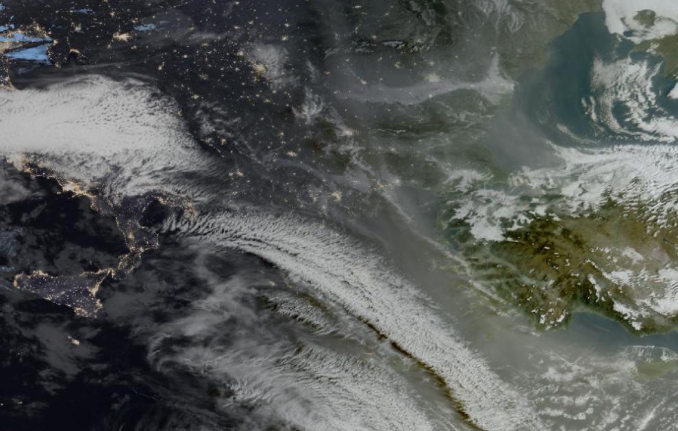 Τελευταία δορυφορική εικόνα νεφοκάλυψης