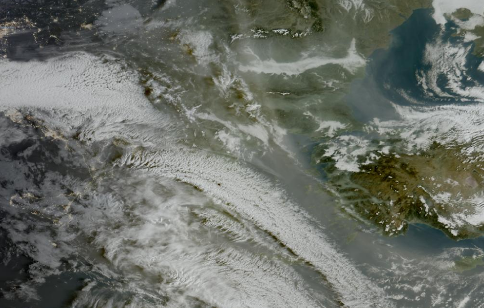 Τελευταία δορυφορική εικόνα νεφοκάλυψης