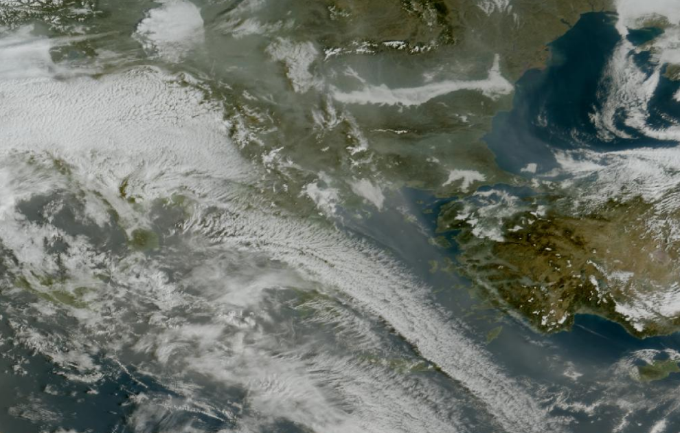 Τελευταία δορυφορική εικόνα νεφοκάλυψης