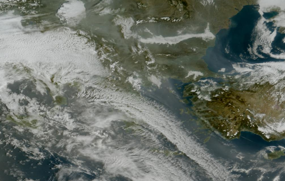 Τελευταία δορυφορική εικόνα νεφοκάλυψης