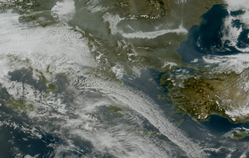 Τελευταία δορυφορική εικόνα νεφοκάλυψης