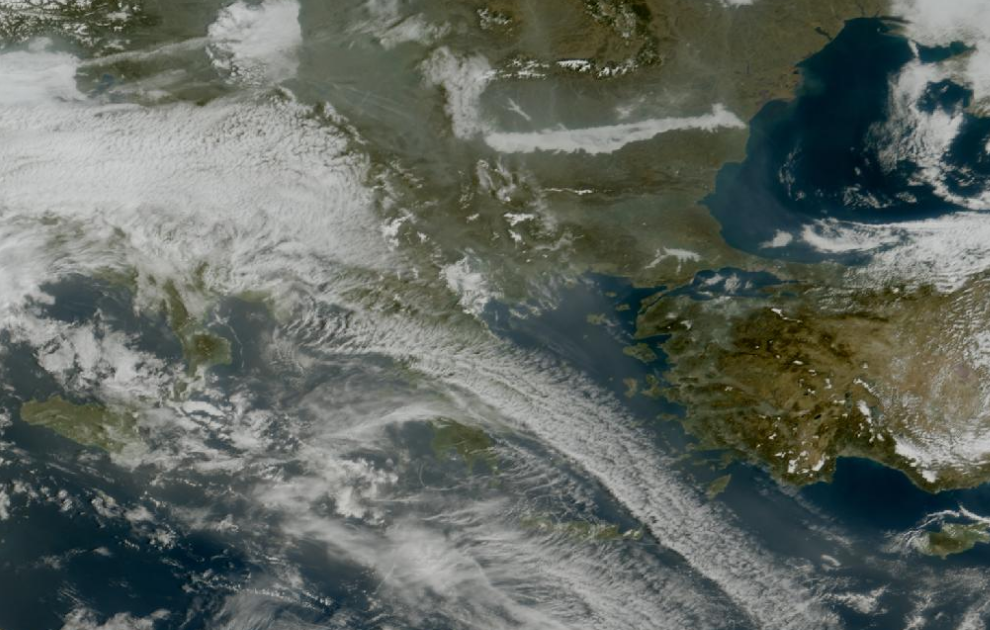 Τελευταία δορυφορική εικόνα νεφοκάλυψης