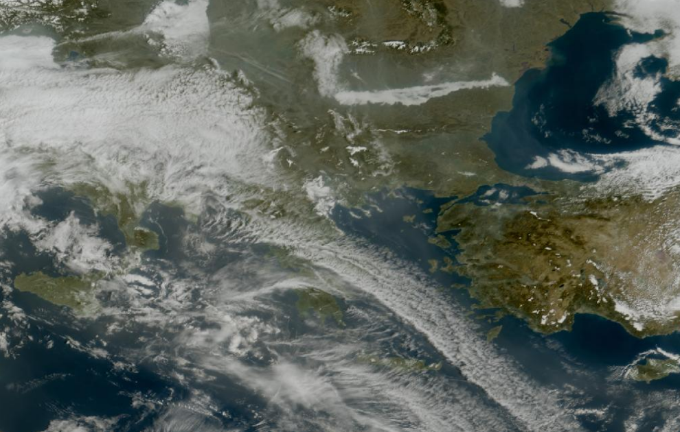 Τελευταία δορυφορική εικόνα νεφοκάλυψης