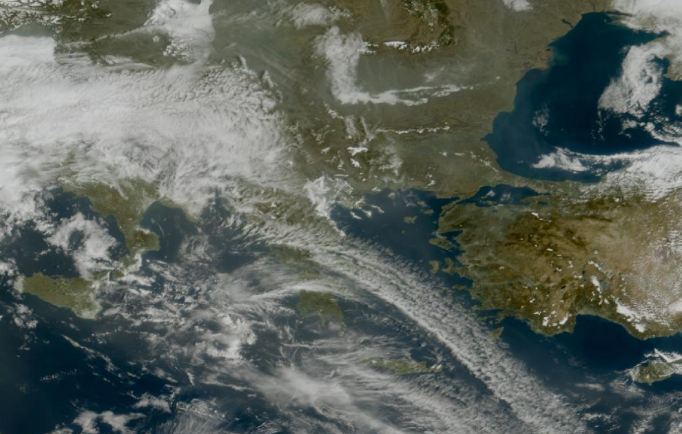 Τελευταία δορυφορική εικόνα νεφοκάλυψης