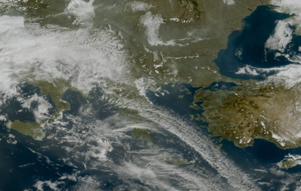 Τελευταία δορυφορική εικόνα νεφοκάλυψης