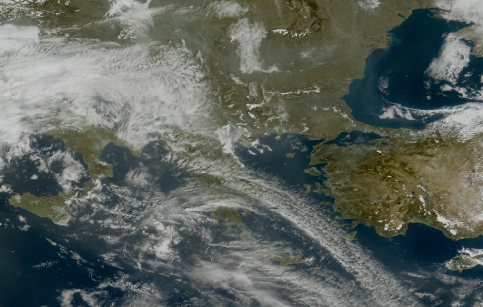 Τελευταία δορυφορική εικόνα νεφοκάλυψης