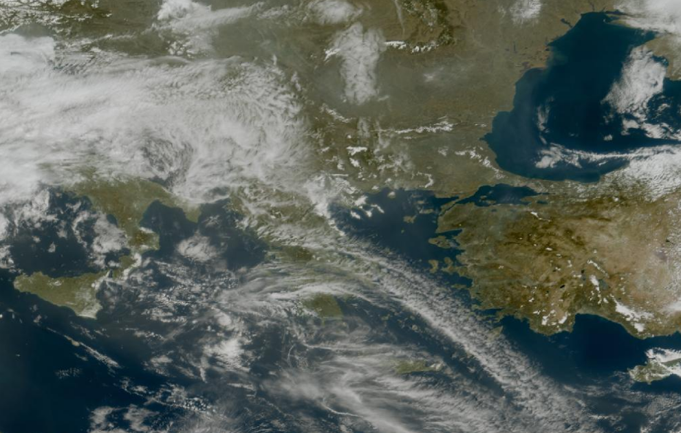 Τελευταία δορυφορική εικόνα νεφοκάλυψης