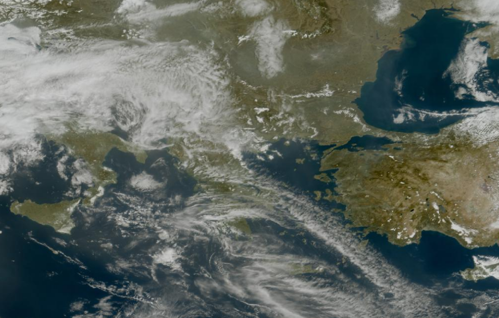 Τελευταία δορυφορική εικόνα νεφοκάλυψης