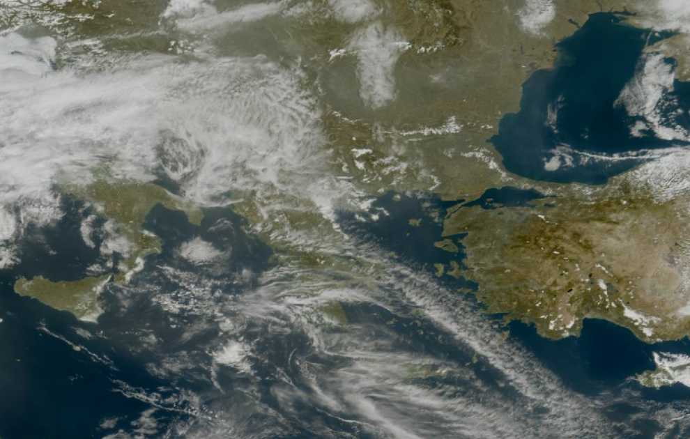 Τελευταία δορυφορική εικόνα νεφοκάλυψης