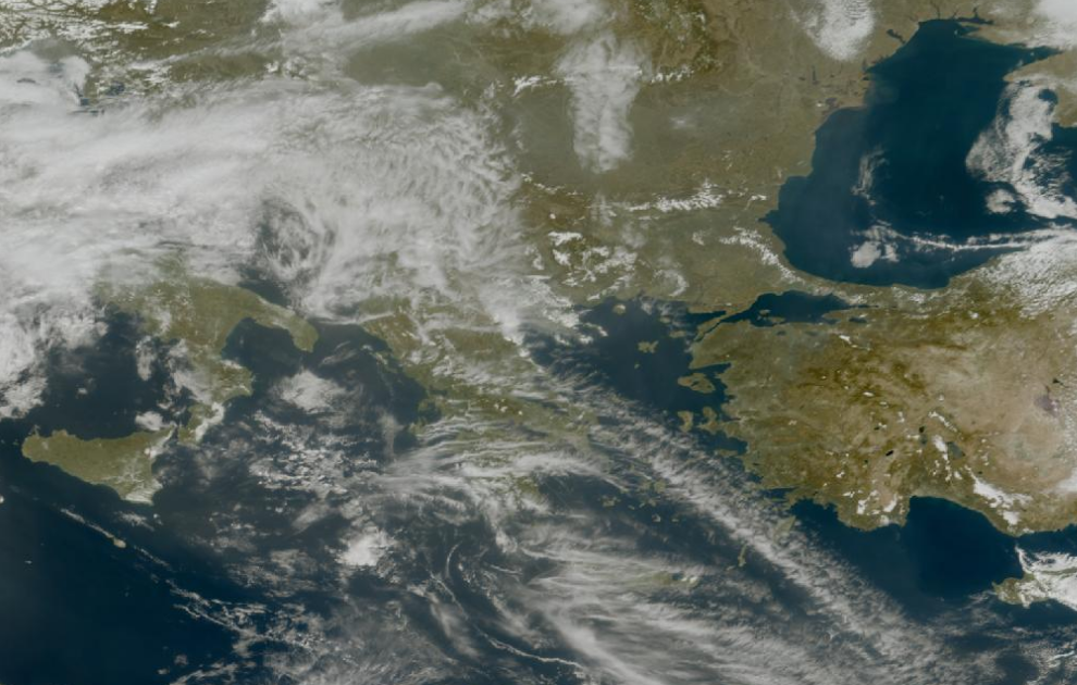 Τελευταία δορυφορική εικόνα νεφοκάλυψης