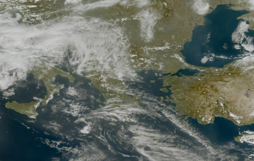 Τελευταία δορυφορική εικόνα νεφοκάλυψης