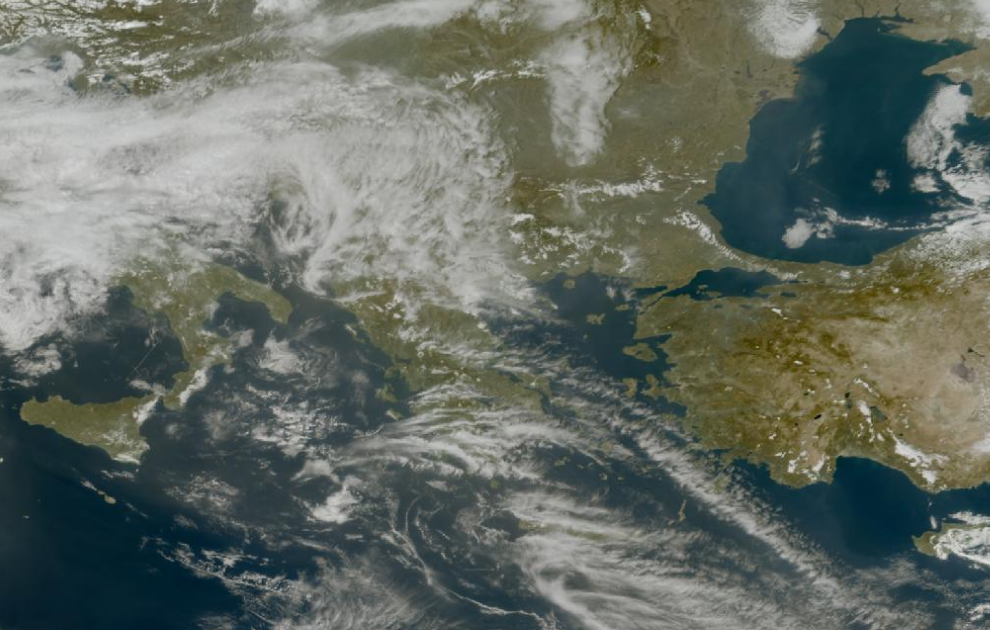 Τελευταία δορυφορική εικόνα νεφοκάλυψης