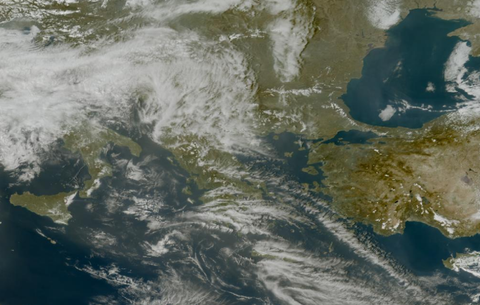 Τελευταία δορυφορική εικόνα νεφοκάλυψης