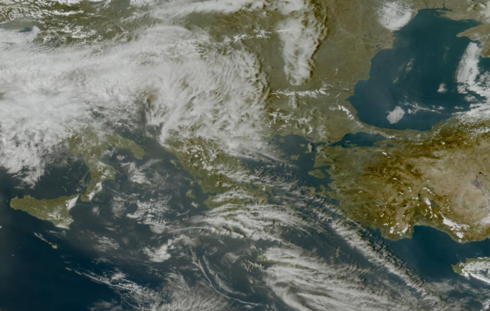 Τελευταία δορυφορική εικόνα νεφοκάλυψης