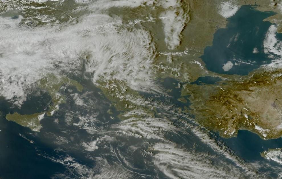 Τελευταία δορυφορική εικόνα νεφοκάλυψης