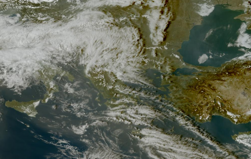 Τελευταία δορυφορική εικόνα νεφοκάλυψης