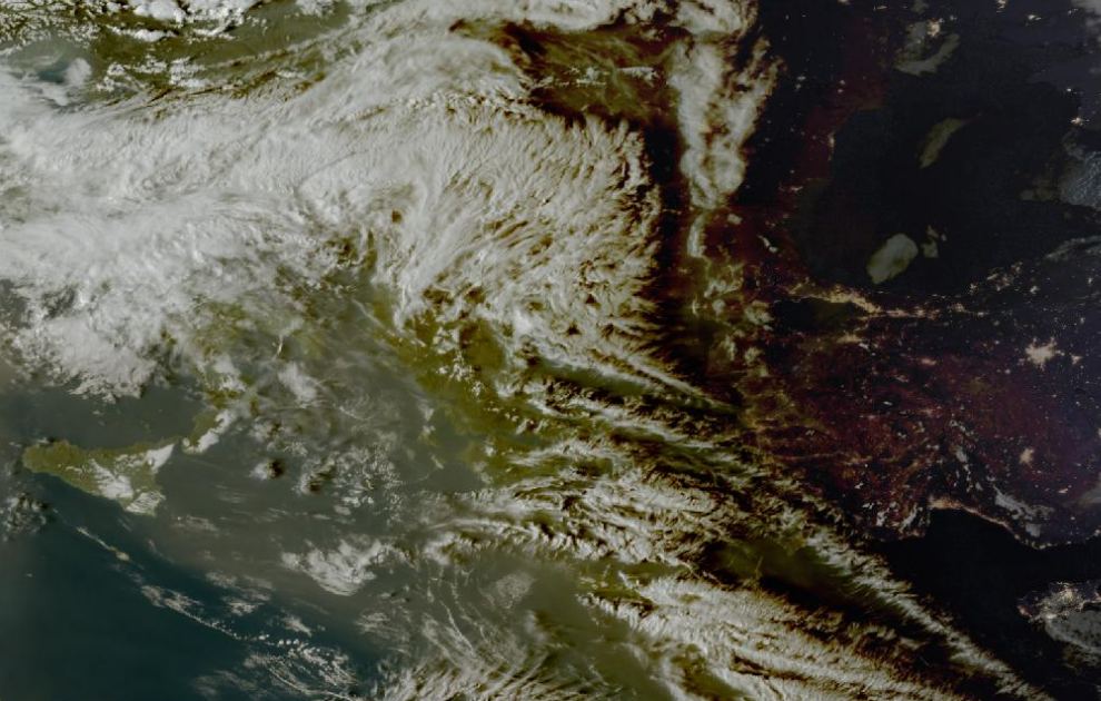 Τελευταία δορυφορική εικόνα νεφοκάλυψης