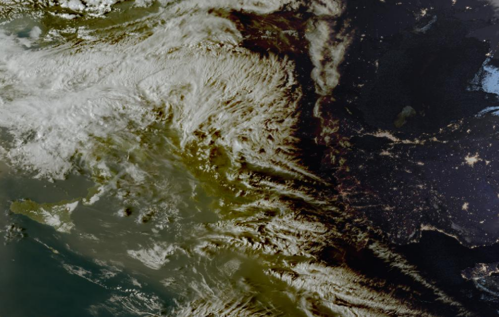 Τελευταία δορυφορική εικόνα νεφοκάλυψης