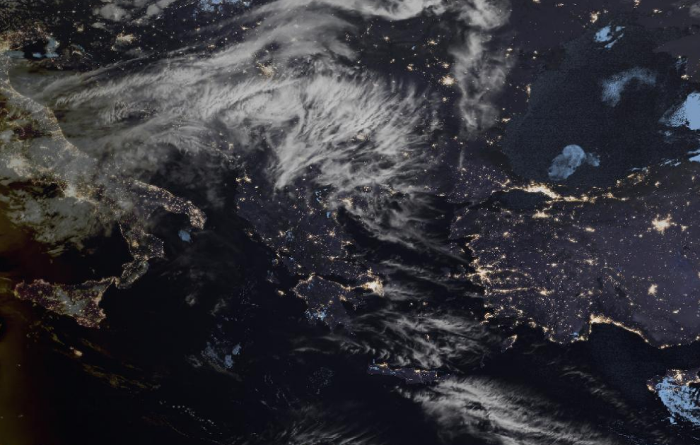 Τελευταία δορυφορική εικόνα νεφοκάλυψης