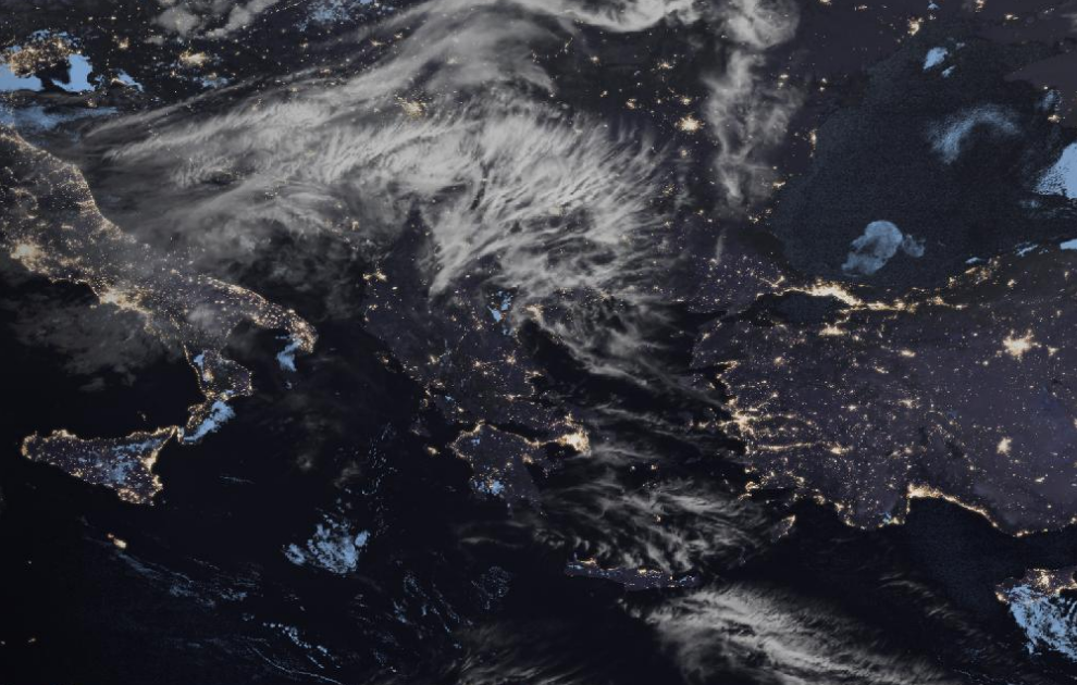 Τελευταία δορυφορική εικόνα νεφοκάλυψης