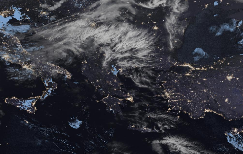 Τελευταία δορυφορική εικόνα νεφοκάλυψης