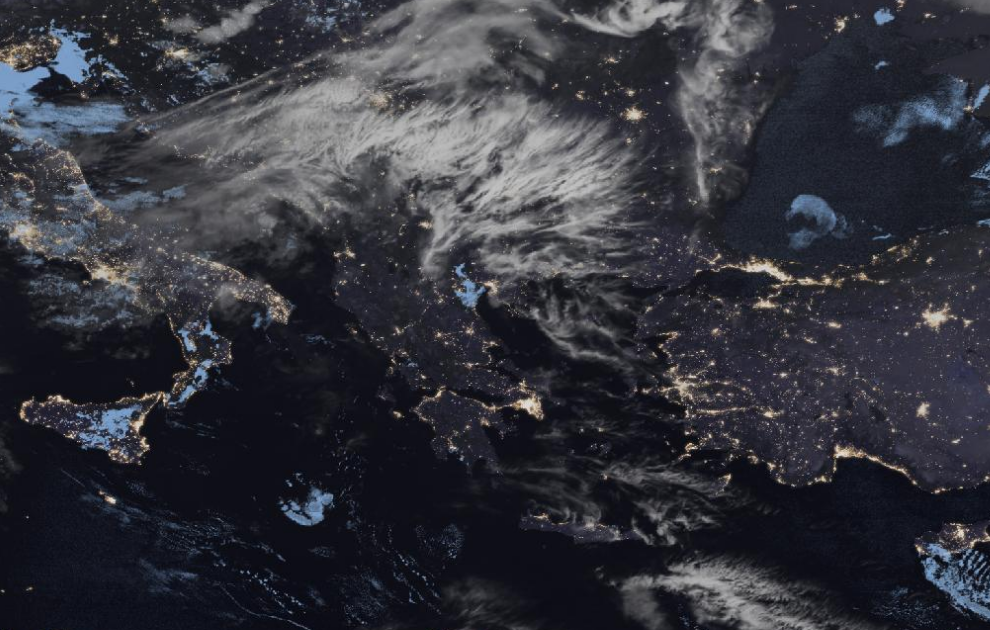 Τελευταία δορυφορική εικόνα νεφοκάλυψης