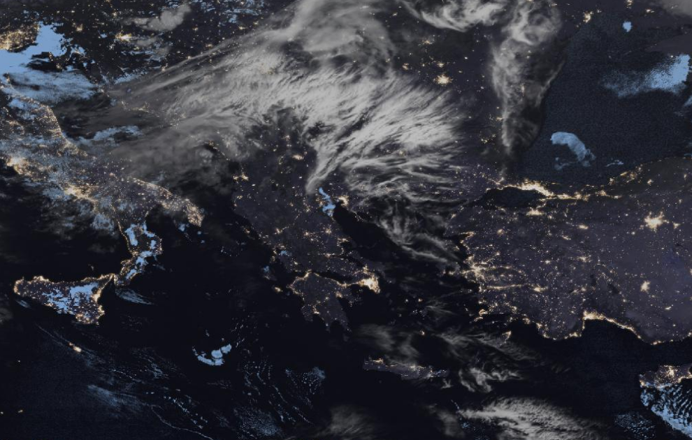 Τελευταία δορυφορική εικόνα νεφοκάλυψης